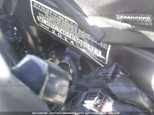 MLHRC7401E5000873 - 2014 HONDA CBR650 F BLACK photo 10