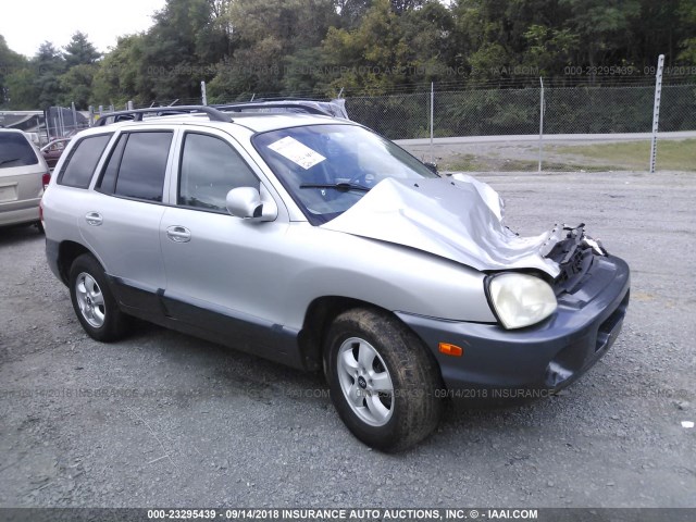 KM8SC13D05U989823 - 2005 HYUNDAI SANTA FE GLS/LX SILVER photo 1