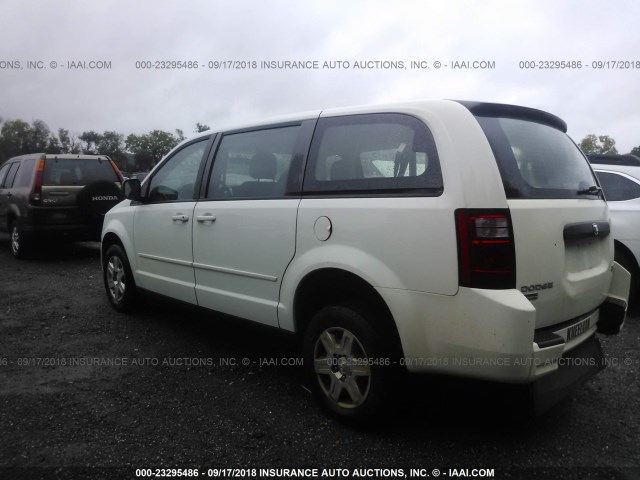 2D4RN4DE3AR434302 - 2010 DODGE GRAND CARAVAN SE WHITE photo 3