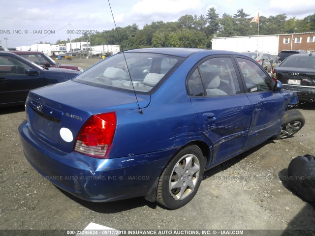 KMHDN46D46U223658 - 2006 HYUNDAI ELANTRA GLS/GT/LIMITED BLUE photo 4