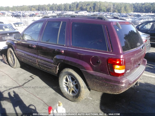 1J4G258S0YC425105 - 2000 JEEP GRAND CHEROKEE LIMITED MAROON photo 3