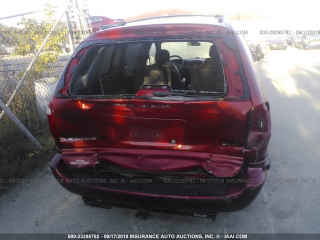 2D8GP44L26R875330 - 2006 DODGE GRAND CARAVAN SXT RED photo 6