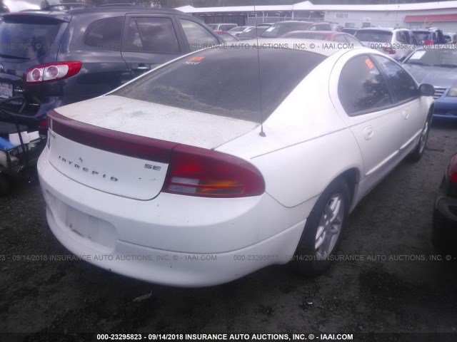 2B3HD46R44H643975 - 2004 DODGE INTREPID SE WHITE photo 4