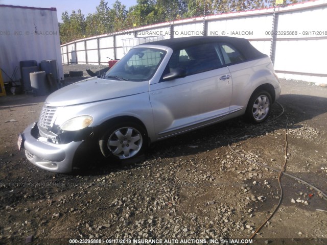 3C3EY55E25T327983 - 2005 CHRYSLER PT CRUISER TOURING SILVER photo 2