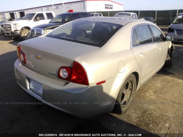 1G1ZC5E01AF234059 - 2010 CHEVROLET MALIBU 1LT ოქროსფერი ფოტო 4