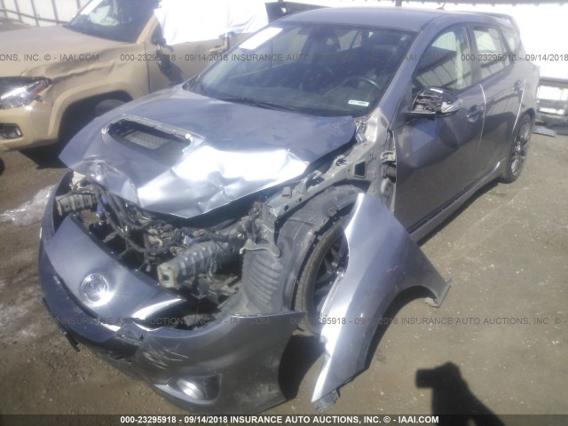 JM1BL1K45B1414992 - 2011 MAZDA SPEED 3 SILVER photo 2