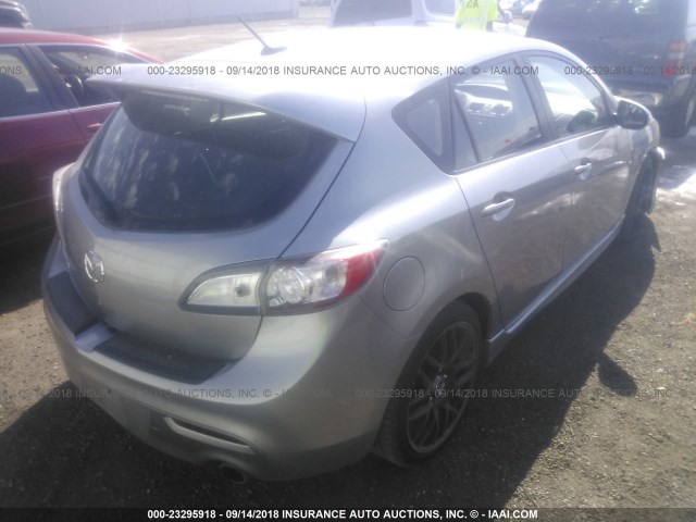 JM1BL1K45B1414992 - 2011 MAZDA SPEED 3 SILVER photo 4