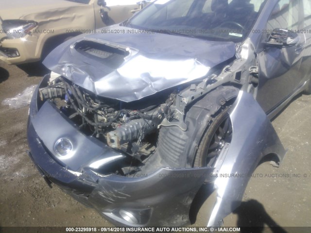 JM1BL1K45B1414992 - 2011 MAZDA SPEED 3 SILVER photo 6