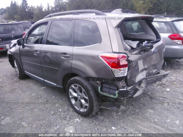 JF2SJATC4HH436320 - 2017 SUBARU FORESTER 2.5I TOURING GRAY photo 3