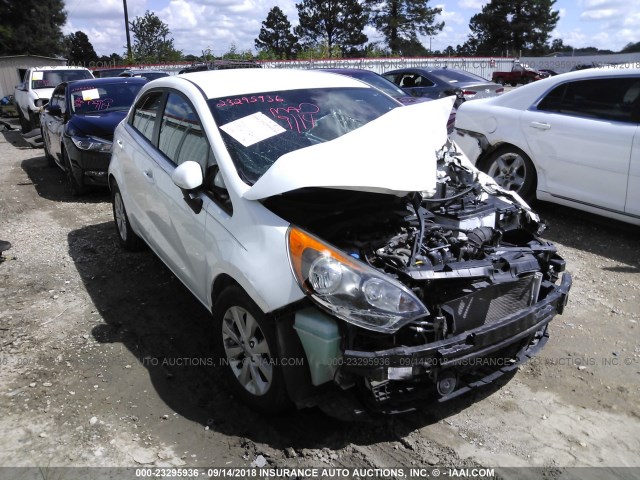 KNADN5A36D6101973 - 2013 KIA RIO EX/SX WHITE photo 1