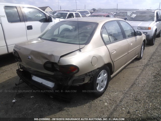 1G1NE52J816208189 - 2001 CHEVROLET MALIBU LS ოქროსფერი ფოტო 4