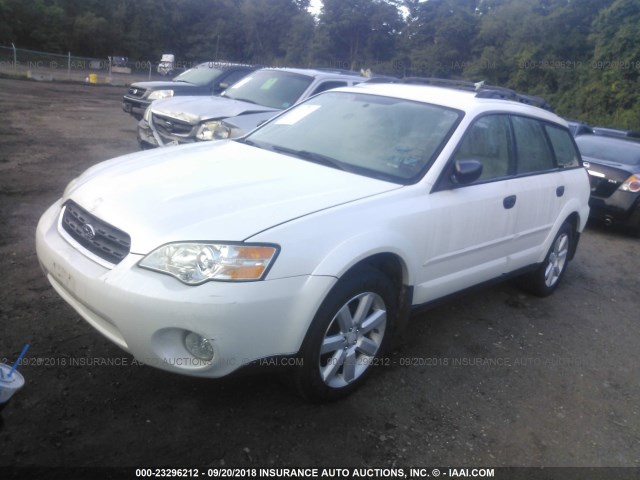 4S4BP61C177319310 - 2007 SUBARU LEGACY OUTBACK 2.5I WHITE photo 2