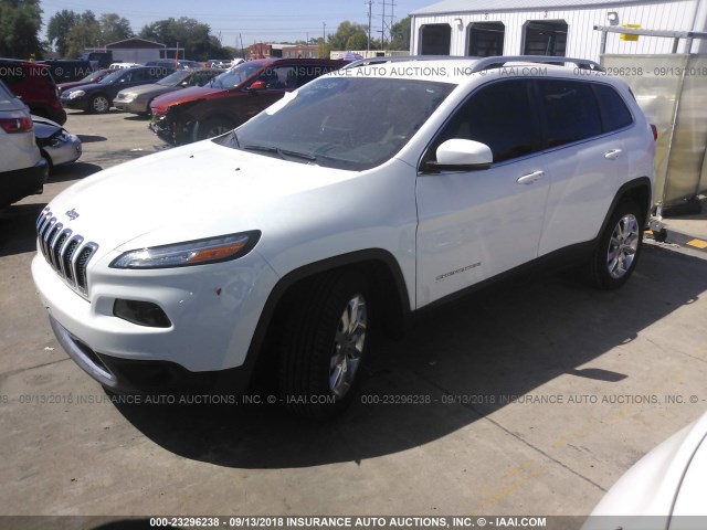 1C4PJLDB3HW526205 - 2017 JEEP CHEROKEE LIMITED WHITE photo 2