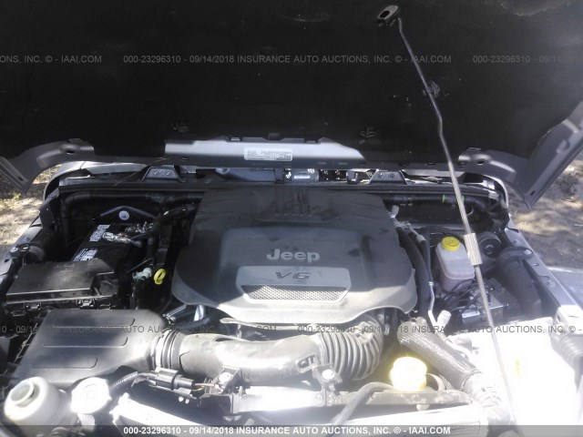 1C4HJWEG2JL922150 - 2018 JEEP WRANGLER UNLIMITED SAHARA ნაცრისფერი ფოტო 10