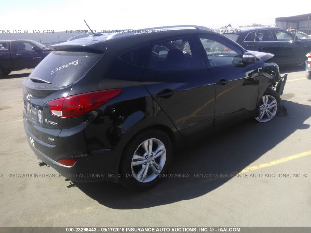 KM8JUCAC5DU672519 - 2013 HYUNDAI TUCSON GLS/LIMITED BLACK photo 4