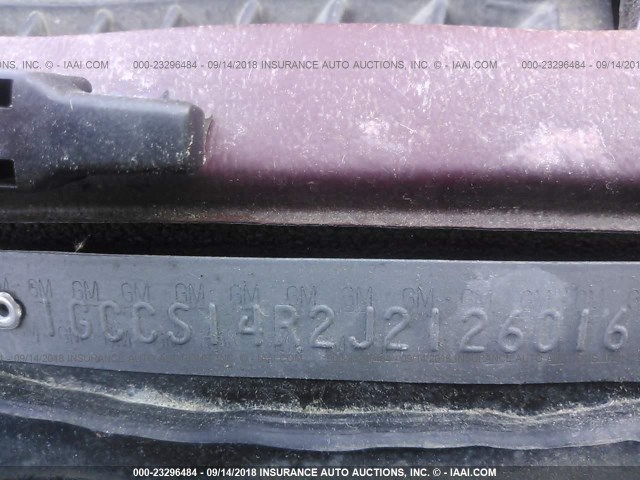 1GCCS14R2J2126016 - 1988 CHEVROLET S TRUCK S10 GRAY photo 9