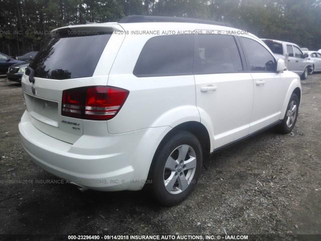 3D4PG5FV2AT147471 - 2010 DODGE JOURNEY SXT WHITE photo 4