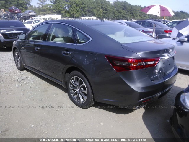 4T1BK1EB6JU283383 - 2018 TOYOTA AVALON XLE PLUS/PREMIUM/TOUR/LTD GRAY photo 3