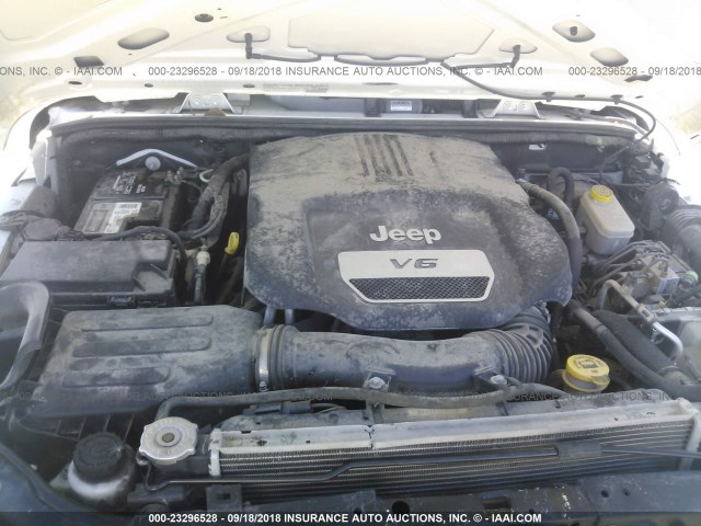 1C4AJWAG1EL155498 - 2014 JEEP WRANGLER SPORT WHITE photo 10