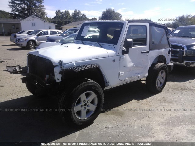 1C4AJWAG1EL155498 - 2014 JEEP WRANGLER SPORT WHITE photo 2
