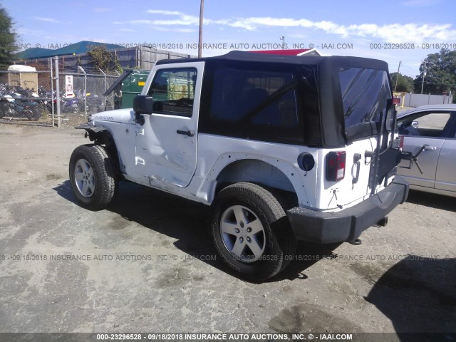 1C4AJWAG1EL155498 - 2014 JEEP WRANGLER SPORT WHITE photo 3