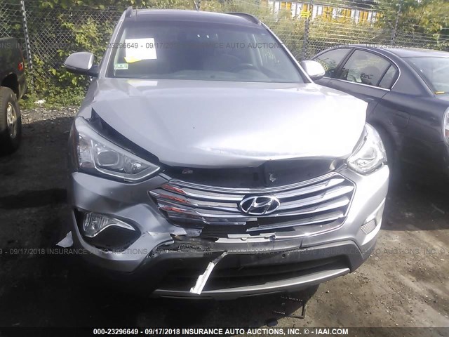 KM8SRDHF1EU055342 - 2014 HYUNDAI SANTA FE LIMITED GRAY photo 6