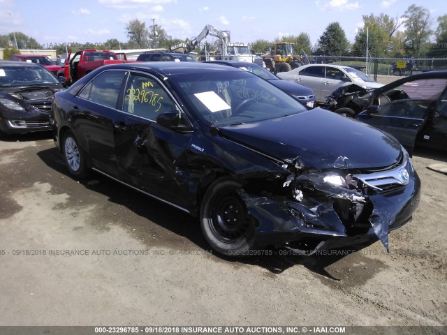 4T1BD1FK8CU054439 - 2012 TOYOTA CAMRY HYBRID/LE/XLE BLACK photo 1