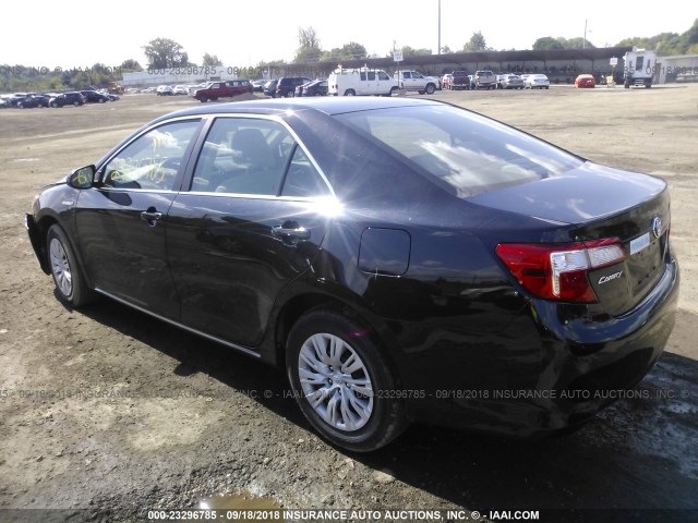 4T1BD1FK8CU054439 - 2012 TOYOTA CAMRY HYBRID/LE/XLE 黑色 照片 3