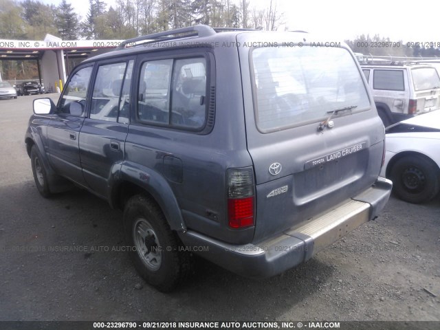 JT3FJ80W7M0013607 - 1991 TOYOTA LAND CRUISER FJ80 GRAY photo 3