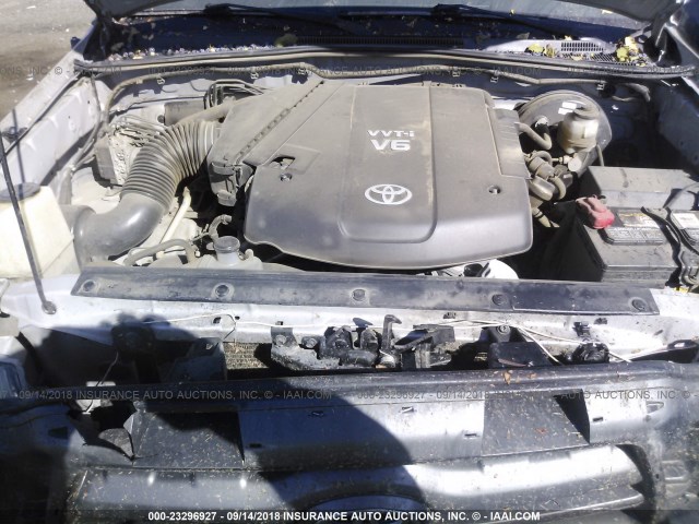 5TEUU42N09Z671378 - 2009 TOYOTA TACOMA ACCESS CAB SILVER photo 10