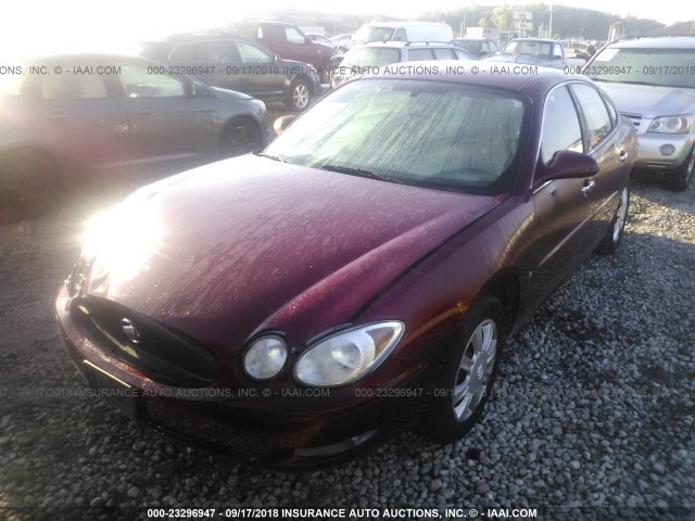 2G4WC582971248391 - 2007 BUICK LACROSSE CX MAROON photo 2