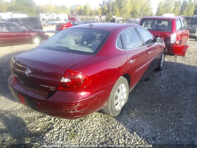 2G4WC582971248391 - 2007 BUICK LACROSSE CX MAROON photo 4