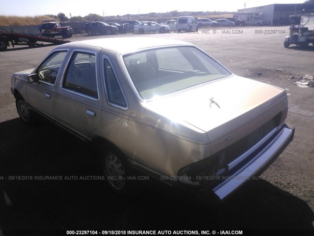 1FABP22X1FK232877 - 1985 FORD TEMPO GL TAN photo 3