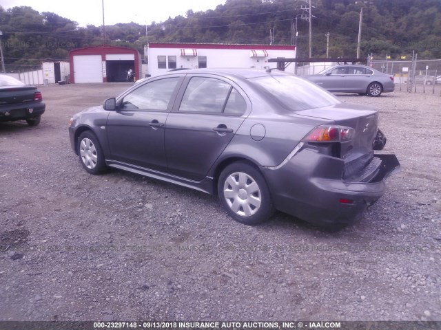 JA32U1FU0AU007097 - 2010 MITSUBISHI LANCER DE GRAY photo 3