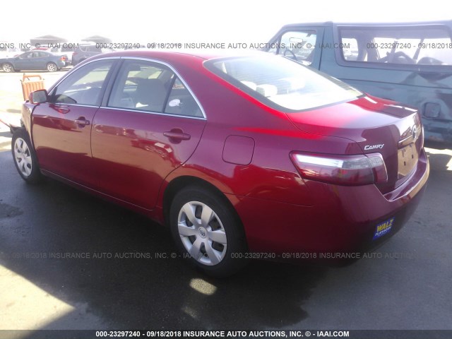 4T4BE46K57R006973 - 2007 TOYOTA CAMRY NEW GENERAT CE/LE/XLE/SE RED photo 3