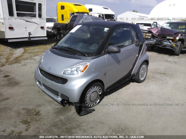 WMEEJ3BA1CK572022 - 2012 SMART FORTWO PURE/PASSION SILVER photo 2
