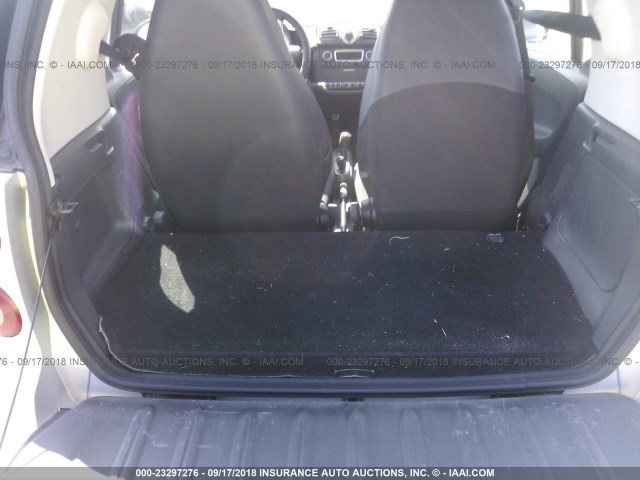 WMEEJ3BA1CK572022 - 2012 SMART FORTWO PURE/PASSION SILVER photo 8
