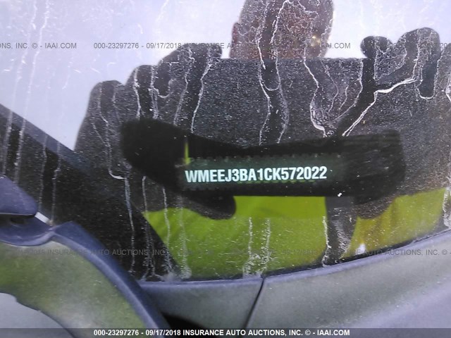 WMEEJ3BA1CK572022 - 2012 SMART FORTWO PURE/PASSION SILVER photo 9