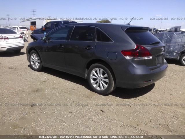 4T3ZA3BB0DU063556 - 2013 TOYOTA VENZA LE/XLE GRAY photo 3