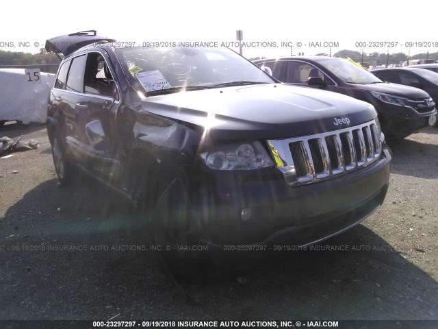 1J4RS6GT2BC588435 - 2011 JEEP GRAND CHEROKEE OVERLAND GRAY photo 1