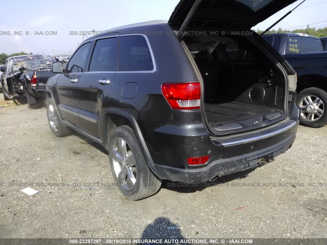 1J4RS6GT2BC588435 - 2011 JEEP GRAND CHEROKEE OVERLAND GRAY photo 3