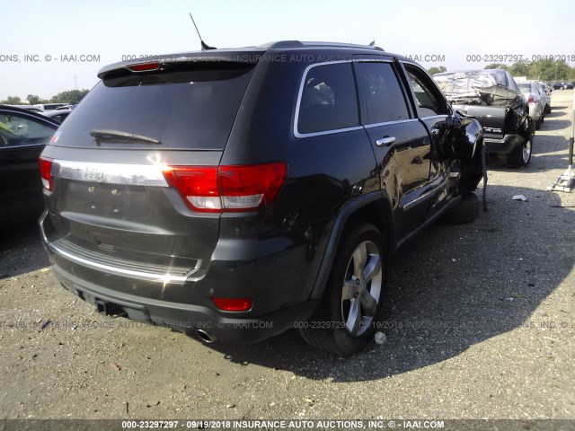 1J4RS6GT2BC588435 - 2011 JEEP GRAND CHEROKEE OVERLAND GRAY photo 4