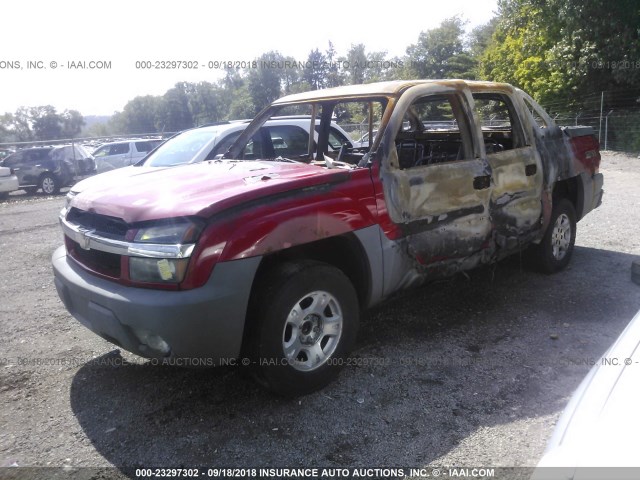 3GNEC13TX2G278211 - 2002 CHEVROLET AVALANCHE C1500 RED photo 2