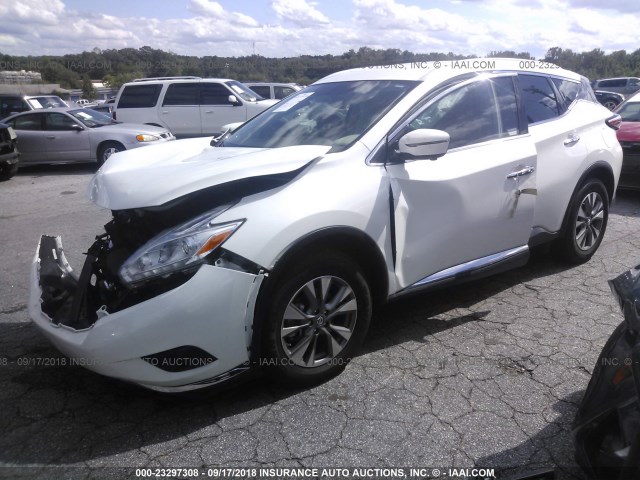 5N1AZ2MG0GN102226 - 2016 NISSAN MURANO S/SL/SV/PLATINUM WHITE photo 2