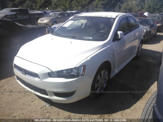 JA32U2FU1EU010313 - 2014 MITSUBISHI LANCER ES/ES SPORT WHITE photo 2