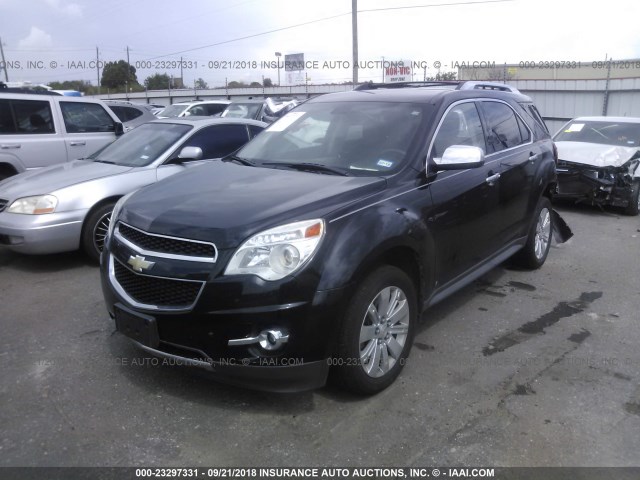 2CNFLGEY5A6201910 - 2010 CHEVROLET EQUINOX LTZ BLACK photo 2