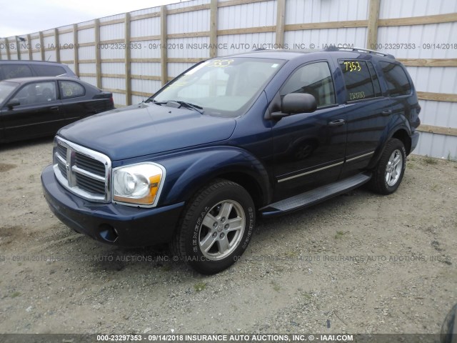 1D4HB58236F164710 - 2006 DODGE DURANGO LIMITED BLUE photo 2