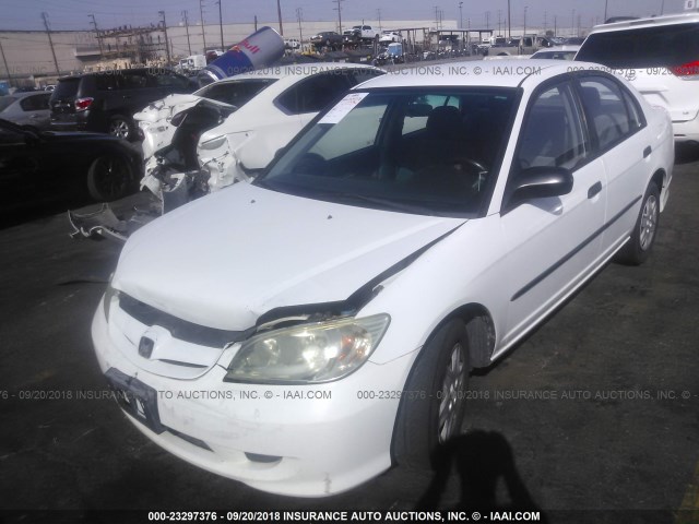 1HGES16394L007266 - 2004 HONDA CIVIC DX VP WHITE photo 2