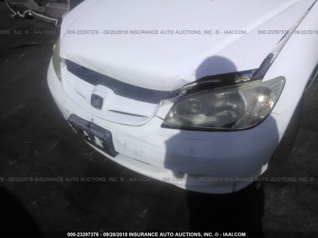 1HGES16394L007266 - 2004 HONDA CIVIC DX VP WHITE photo 6