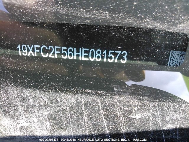 19XFC2F56HE081573 - 2017 HONDA CIVIC LX BLACK photo 9